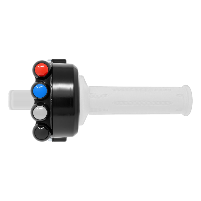 Gasgriffgehäuse mit integriertem Lenkerschalter JetPrime BMW S 1000 RR (15-18) JP CO BM008 – geschlossenes Gehäuse