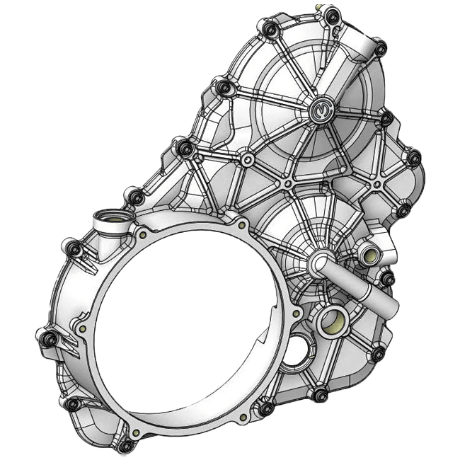 Aluminium motorbehuizing rechts met titaniumbouten Motocorse Ducati Panigale V4/S (2025) 