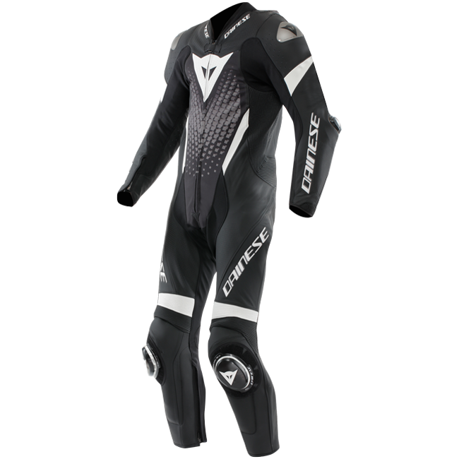 Dainese Laguna Seca 6 Eendelige Leren Kombi – Geperforeerd Racesuit | Heren | Zwart/Wit 