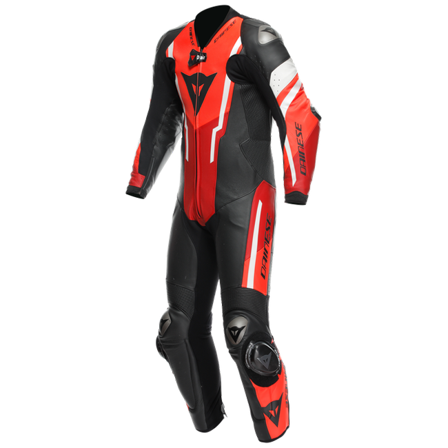 Dainese Misano 3 D-AIR® Eendelig leren pak – Geperforeerd airbag racepak | Heren | Rood 