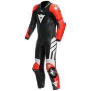 Dainese Mugello 3 D-AIR® Eendelig leren pak – Geperforeerd luchtzak racepak | Heren | Zwart/Rood 