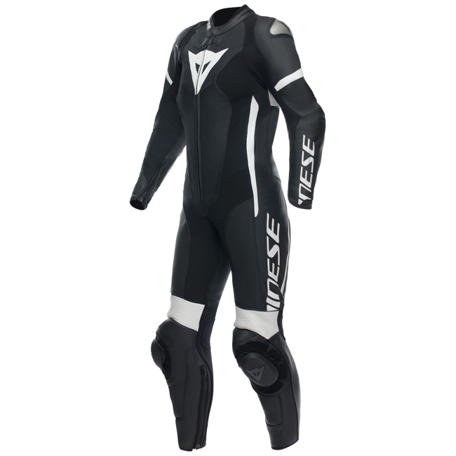 Dainese Grobnik Lady Eendelig Leren Pak – Geperforeerd Racepak | Vrouwen | Zwart/Wit 