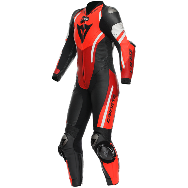 Dainese Misano 3 Lady D-AIR® Eendelige leren overall – Geperforeerd airbag racepak | Vrouwen | Rood 