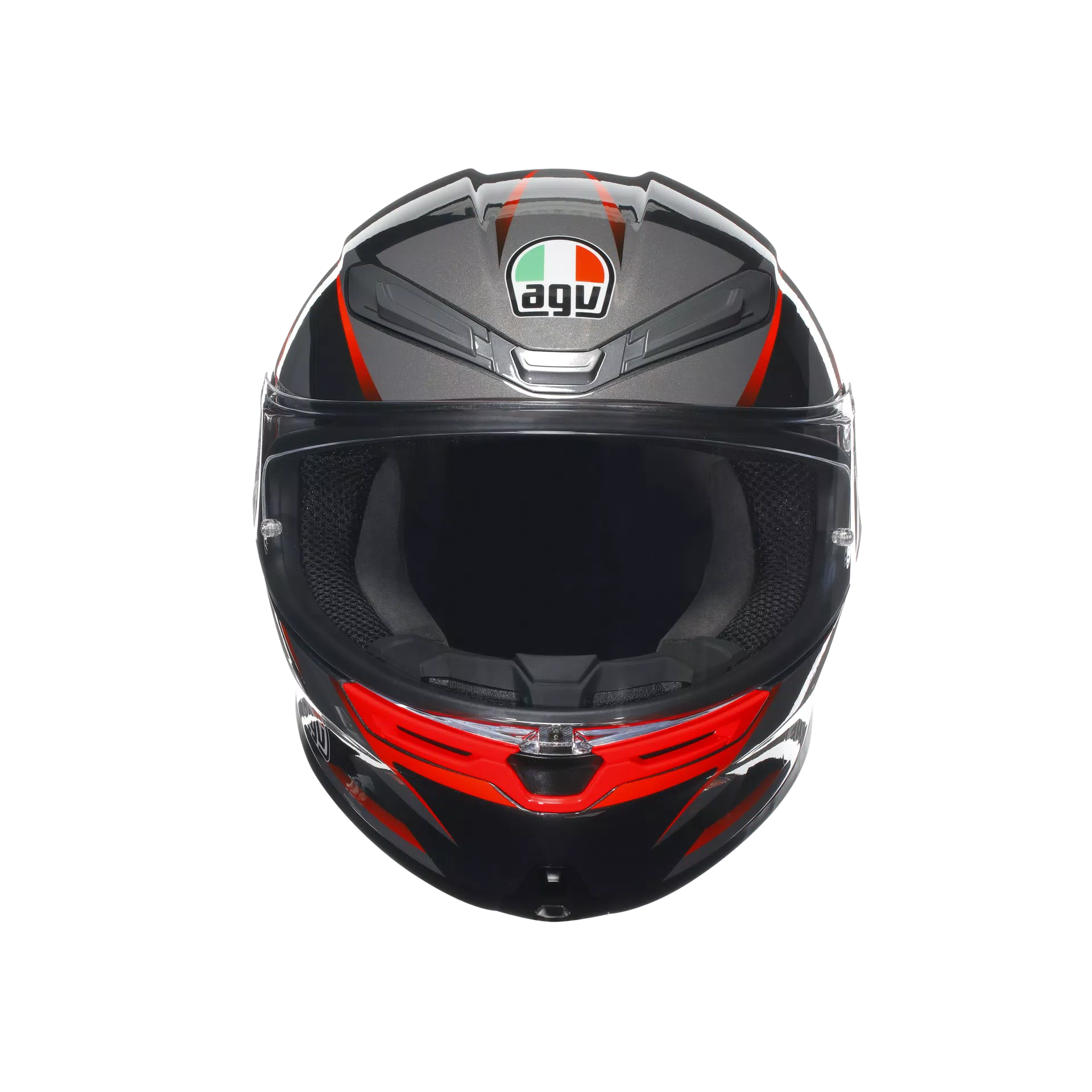 AGV K6 S Helm Slashcut Zwart/Grijs/Rood | 2118395001014 