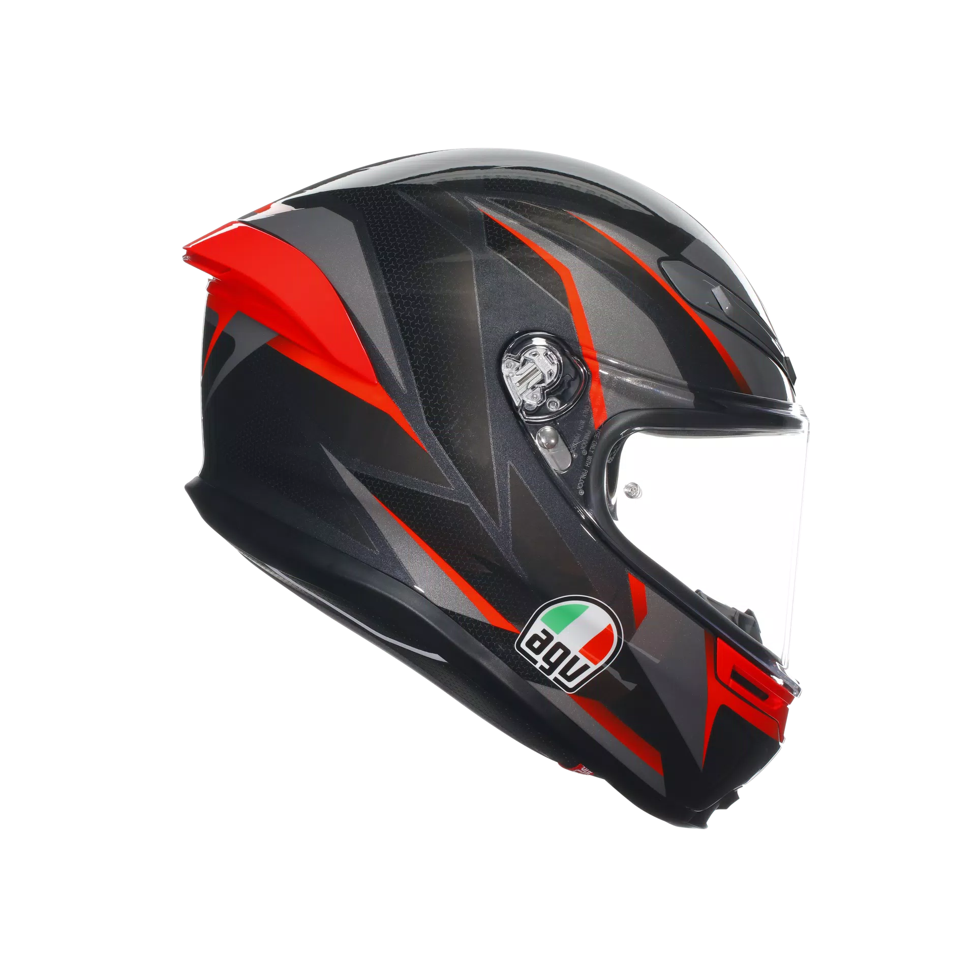 AGV K6 S Helm Slashcut Zwart/Grijs/Rood | 2118395001014 