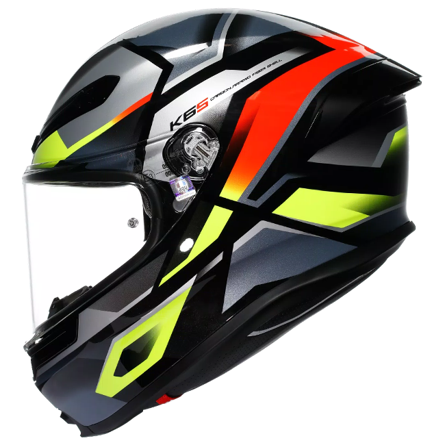 AGV K6 S Helm Erazer Zwart/Rood/Geel Fluo | 2118395001026 