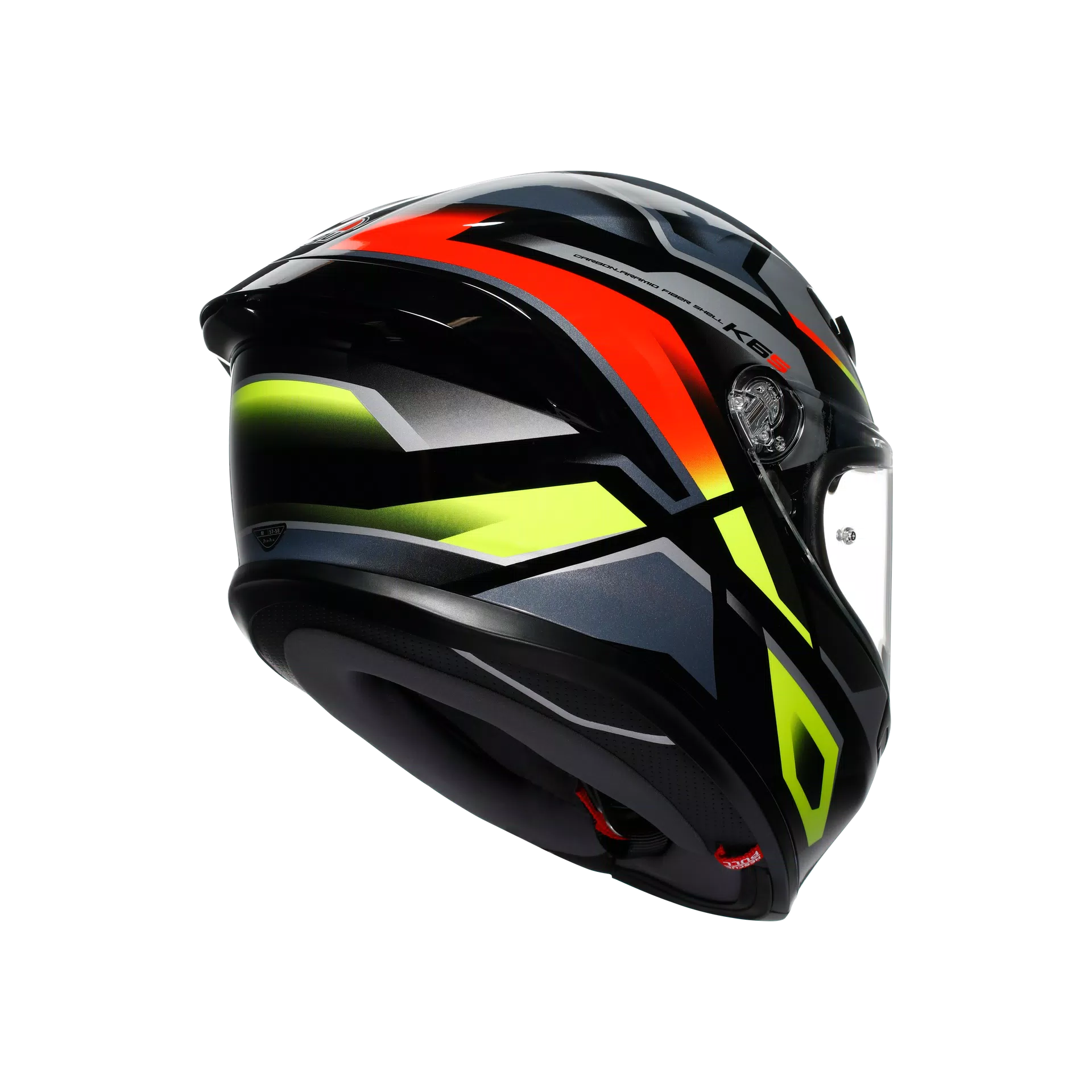 AGV K6 S Helm Erazer Zwart/Rood/Geel Fluo | 2118395001026 