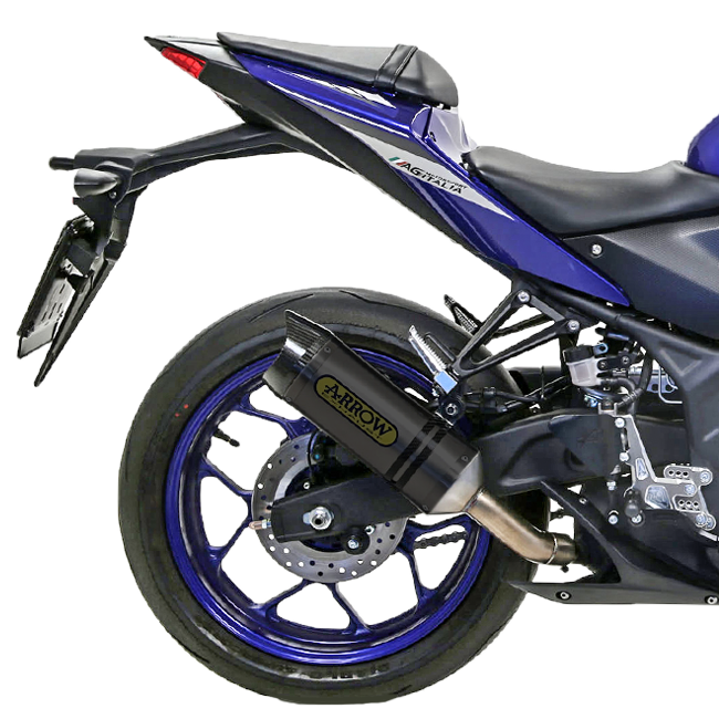 Arrow Slip-On Thunder Aluminium Donker Yamaha YZF-R3 (15-18) 71831AKN 