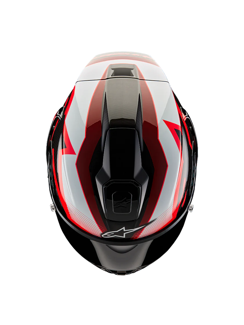 Alpinestars Supertech R10 Team Helm Carbon Carb Rood Wit Glans 8200224-1352 