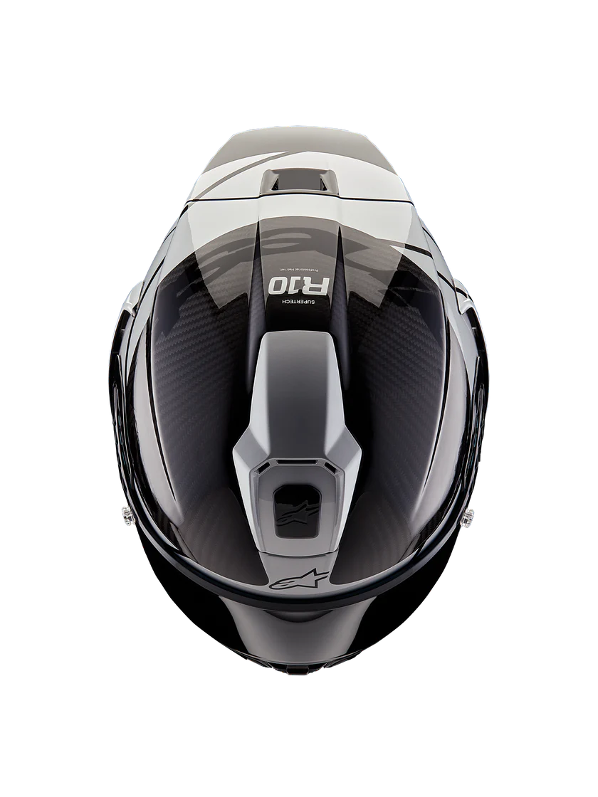 Alpinestars Supertech R10 Element Helm Carbon Carb Zwart Zilver 8200324-1368 
