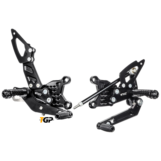 Voetsteun set Race met QS Bonamici Racing Aprilia RSV4/Factory/R/RR/RF (09-16) A004R 