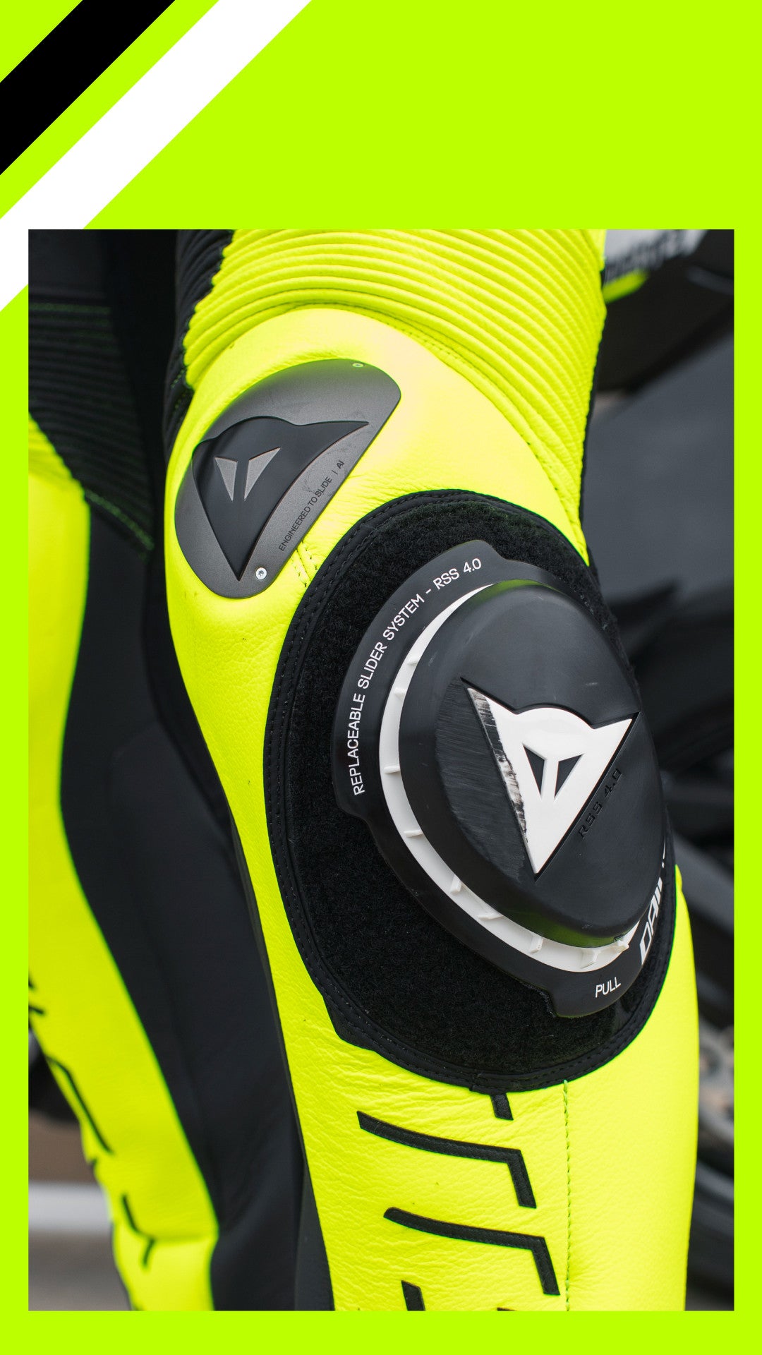 Dainese Audax D-ZIP Eendelig Leren Pak – Geperforeerd Racesuit | Heren | Zwart/Neon Geel 