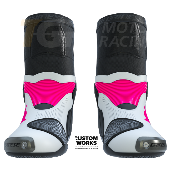 Dainese Axial 2 Air racing- en straatmotorlaarzen | Heren | Fuxia / Wit | Custom Works 