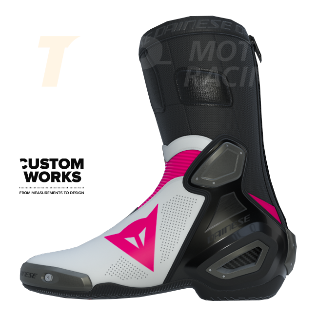 Dainese Axial 2 Air racing- en straatmotorlaarzen | Heren | Fuxia / Wit | Custom Works 