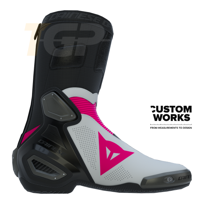 Dainese Axial 2 Air racing- en straatmotorlaarzen | Heren | Fuxia / Wit | Custom Works 