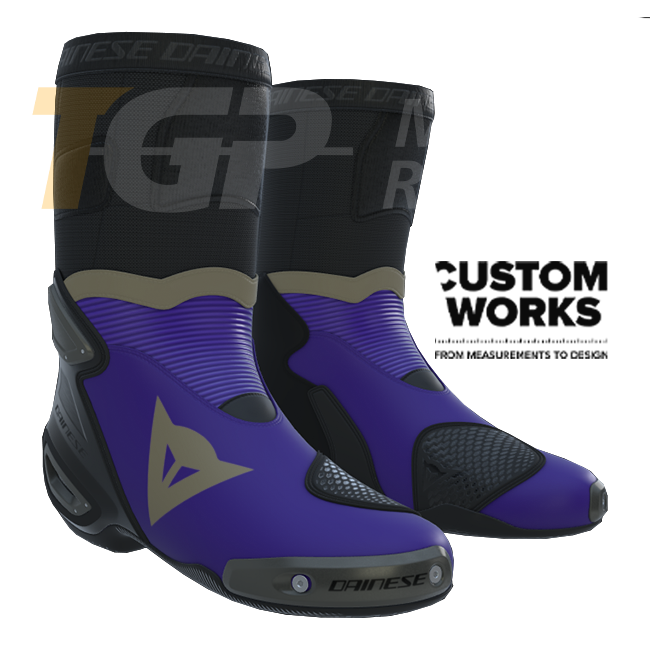 Dainese Axial 2 Racing- en straatmotorlaarzen | Heren | Viola / Magnesium | Custom Works 