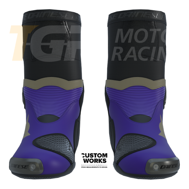 Dainese Axial 2 Racing- en straatmotorlaarzen | Heren | Viola / Magnesium | Custom Works 