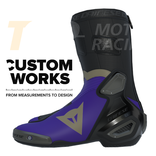 Dainese Axial 2 Racing- en straatmotorlaarzen | Heren | Viola / Magnesium | Custom Works 