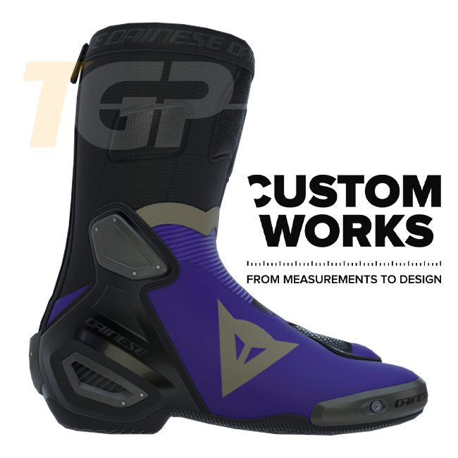 Dainese Axial 2 Racing- en straatmotorlaarzen | Heren | Viola / Magnesium | Custom Works 
