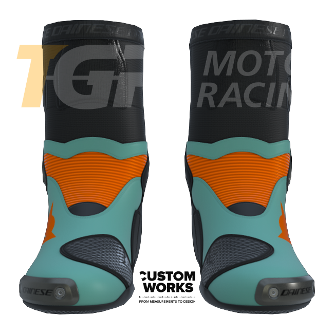 Dainese Axial 2 Racing- en straatmotorschoenen | Heren | Fluorot / Zwart | Custom Works 