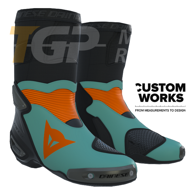 Dainese Axial 2 Racing- en straatmotorschoenen | Heren | Fluorot / Zwart | Custom Works 