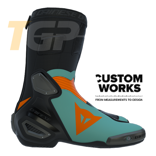 Dainese Axial 2 Racing- en straatmotorschoenen | Heren | Fluorot / Zwart | Custom Works 