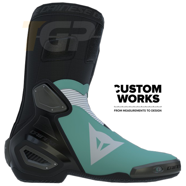 Dainese Axial 2 Racing- en straatmotorlaarzen | Heren | Sardinia Sea Blauw / Wit | Custom Works 