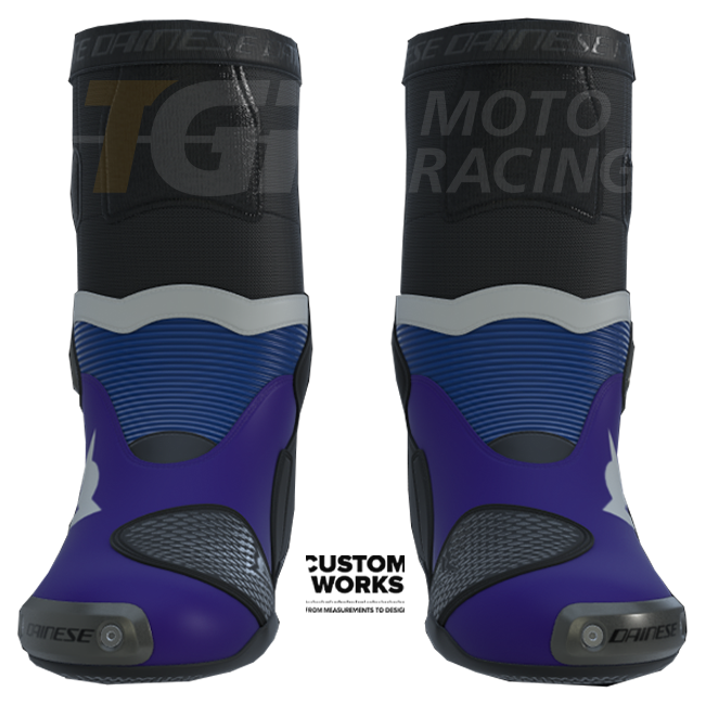 Dainese Axial 2 Air racing- en straatsport motorlaarzen Prima Pramac Yamaha MotoGP replica | Heren | Paars / Yamaha blauw / Wit | Custom Works 