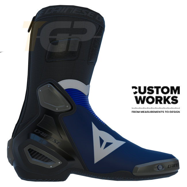 Dainese Axial 2 Racing- en straat-motorlaarzen Prima Pramac Yamaha MotoGP Replica | Heren | Paars / Yamaha blauw / Wit | Custom Works 