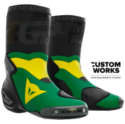 Dainese Axial 2 Air racing- en straatmotorlaarzen | Heren | Waldgroen / Geel | Custom Works 
