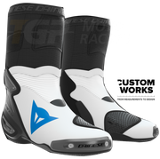 Dainese Axial 2 Racing- en straatmotorlaarzen | Heren | Wit / Hemelblauw | Custom Works 