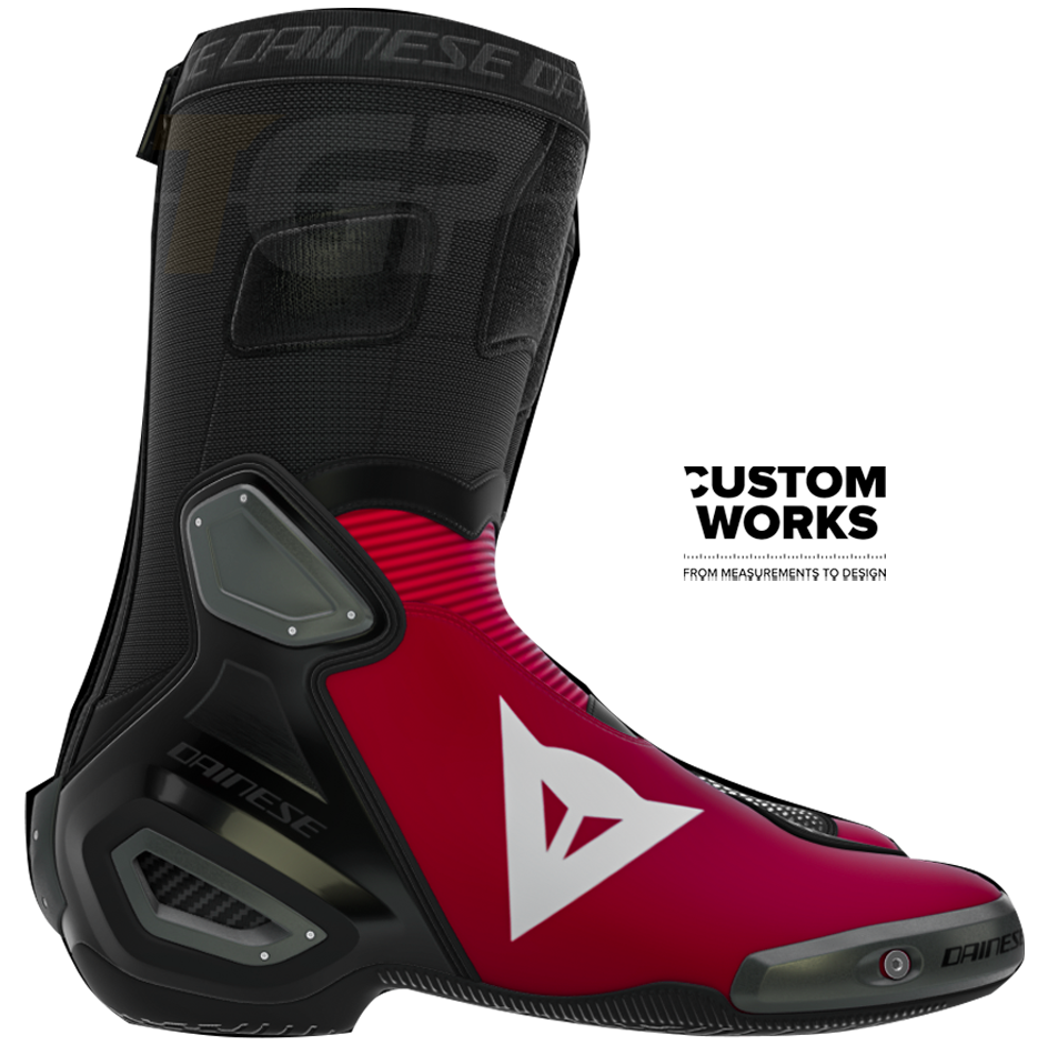 Dainese Axial 2 Racing- en straatmotorlaarzen Nicolò Bulega Replica 2026 | Heren | Dainese rood / wit | Custom Works 