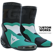 Dainese Axial 2 Racing- en straatmotorlaarzen | Heren | Sardinia Sea Blauw / Wit | Custom Works 
