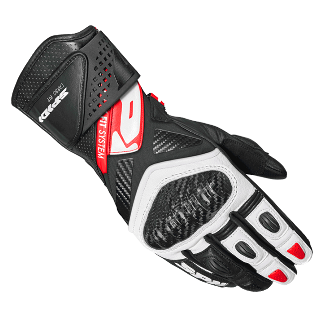 Spidi Carbo Fit Racing Motorfiets Lederen Handschoenen | Heren | Rood | A226014 