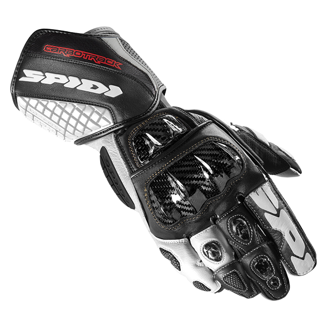 Spidi Carbo Track Evo Racing Motorfiets Lederen Handschoenen | Heren | Zwart/Wit | A203011 
