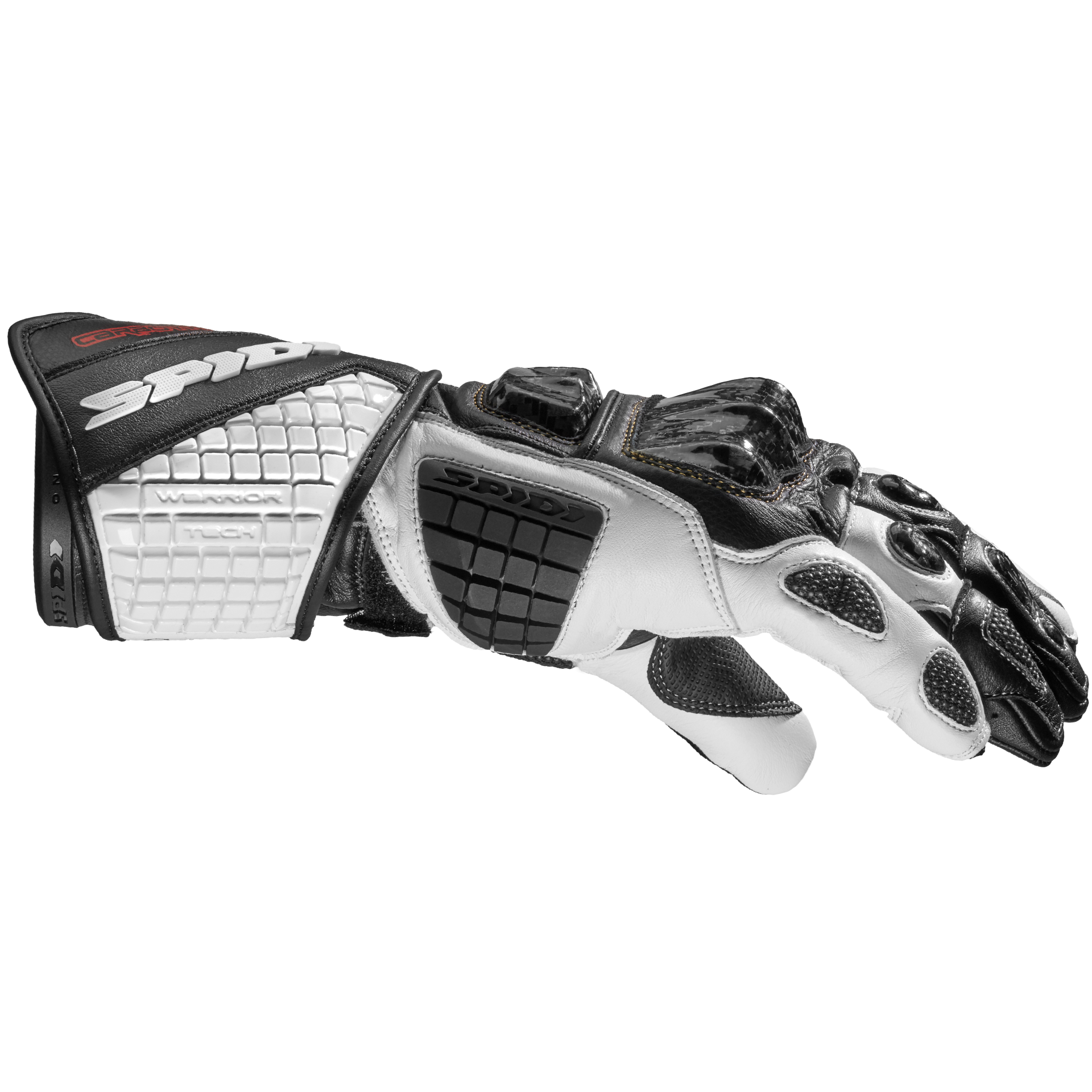 Spidi Carbo Track Evo Racing Motorfiets Lederen Handschoenen | Heren | Zwart/Wit | A203011 