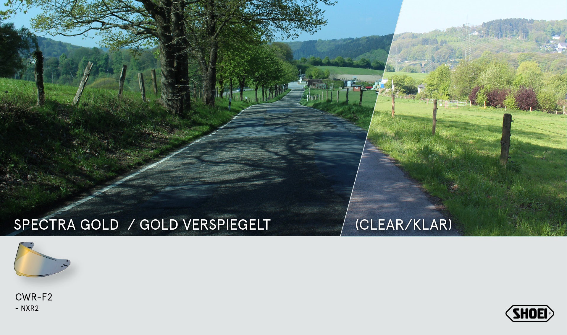 Shoei vizier X-SPR PRO (CWR-F2PN) Goud Spiegelend 