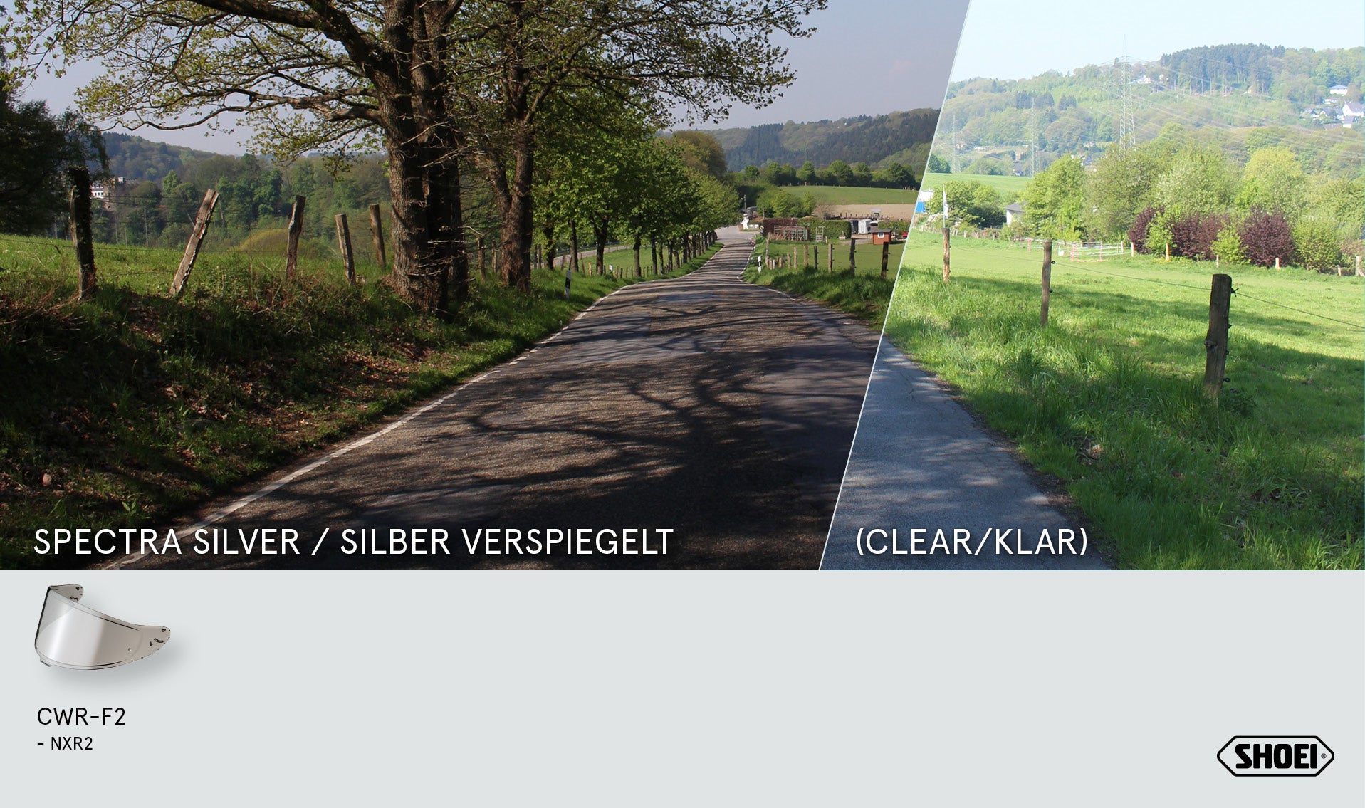 Shoei vizier X-SPR PRO (CWR-F2PN) Zilver Gespiegeld 