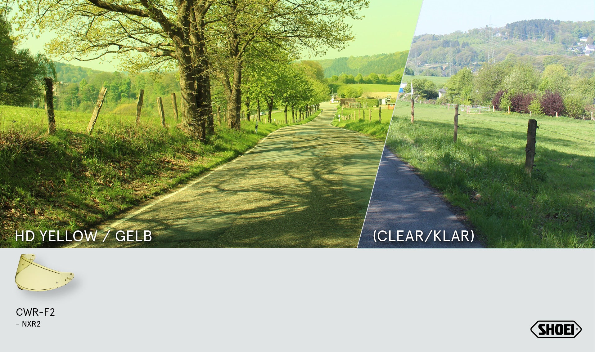 Shoei vizier X-SPR PRO (CWR-F2PN) Hoge Definitie Geel 