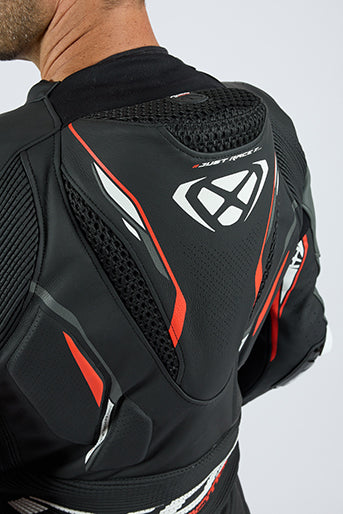 IXON Demonio overall Leren pak – geperforeerd racepak | heren | zwart/wit/rood 