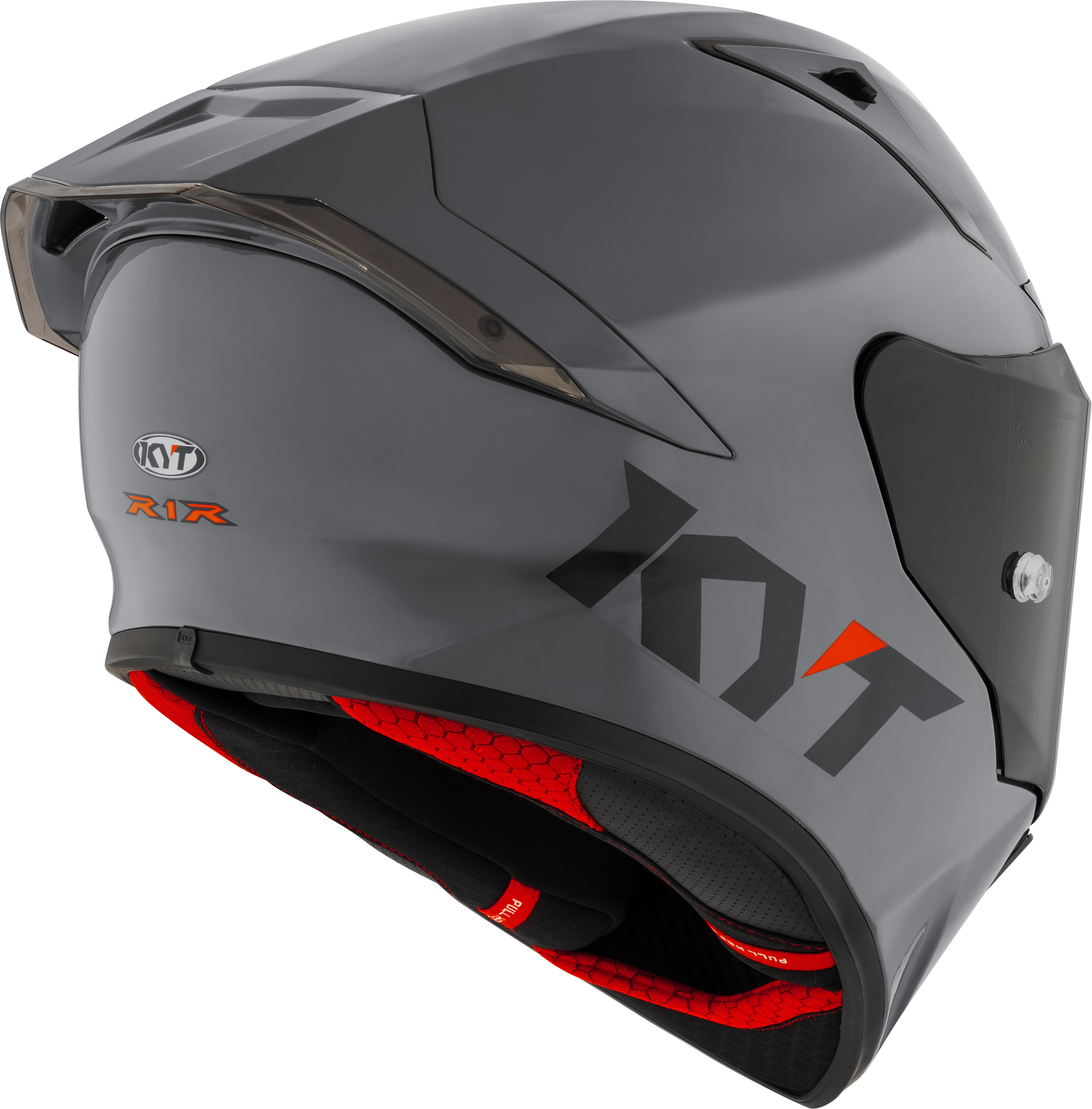KYT R1R Racing Helm Effen grijs Y6R100W1 