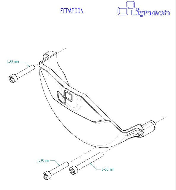 Aluminium generatorbeschermkap LighTech Aprilia RS 660 (20-25) ECPAP004NER 