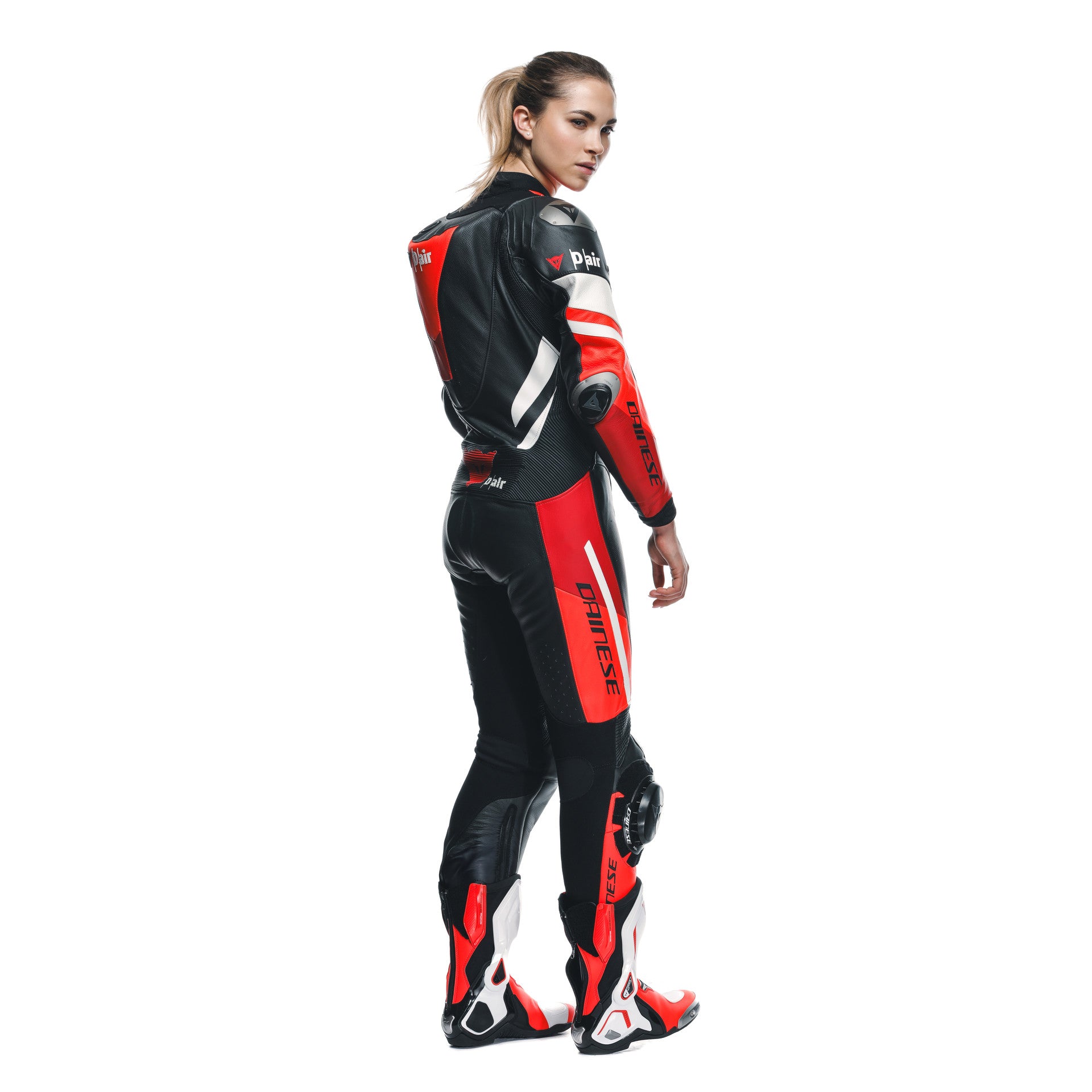 Dainese Misano 3 Lady D-AIR® Eendelige leren overall – Geperforeerd airbag racepak | Vrouwen | Rood 