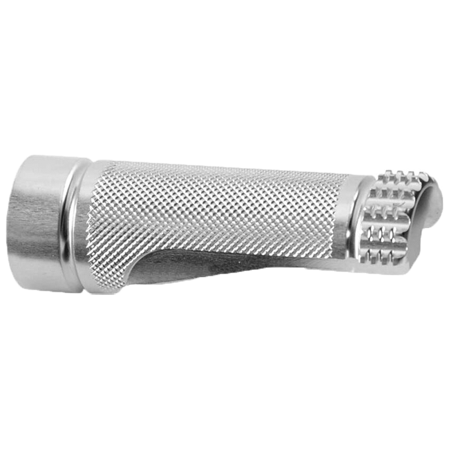 LighTech vervangende voetsteun vast 75 mm – Zilver/Zwart | FTR1098 