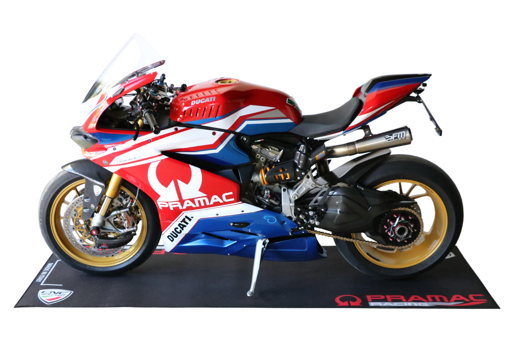 Motorfiets Boxen- & Garage Tapijt 220 x 80 cm Pramac Racing Limited Edition CNC Racing GA003BPR 