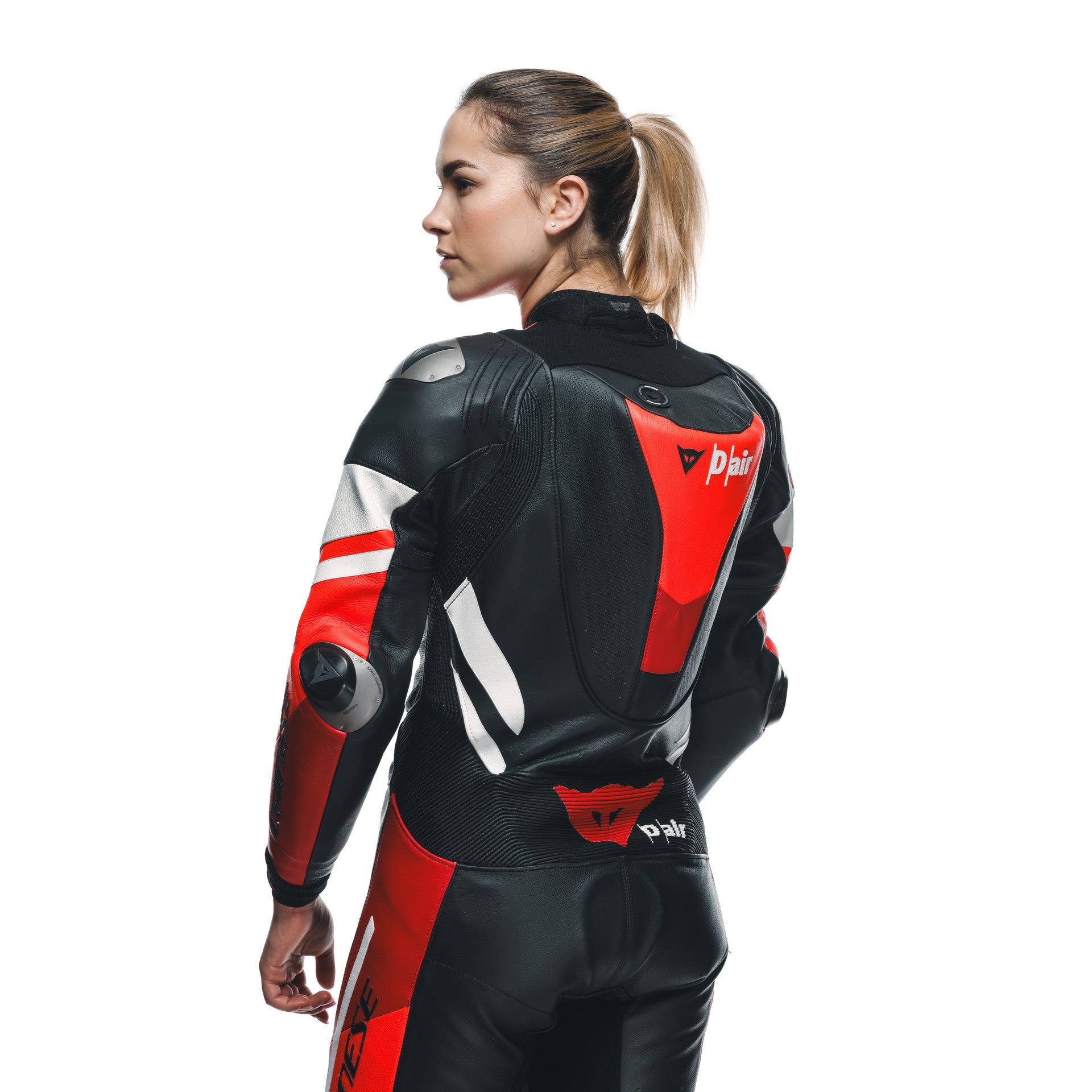 Dainese Misano 3 Lady D-AIR® Eendelige leren overall – Geperforeerd airbag racepak | Vrouwen | Rood 
