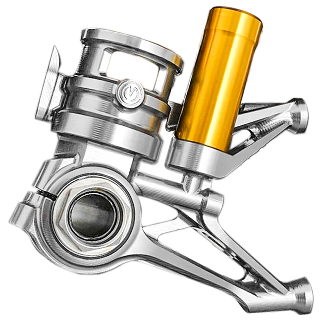 CNC Gabelvoet-set 100 mm „GP Style“ Motocorse Ducati Panigale V4/S/R (18-24) 