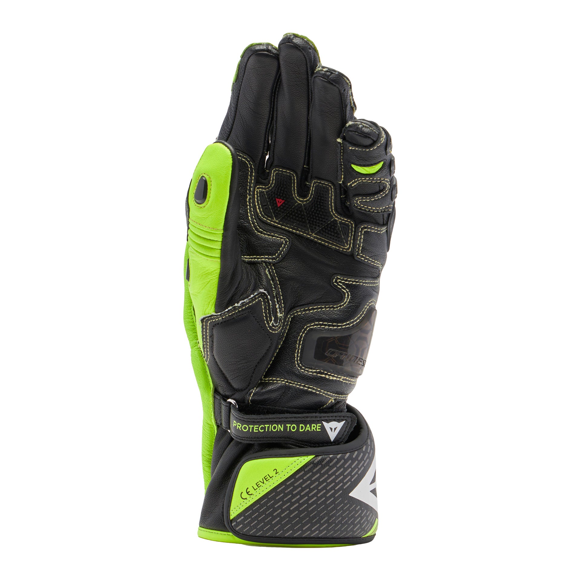 Dainese Full Metal 7 race motorhandschoenen van leer | Heren | Neon geel/zwart 