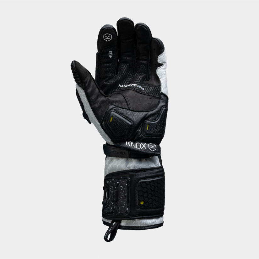 Knox Handroid MK5 Racing lederen handschoenen | Heren | Zwart/Wit | 11769404101 