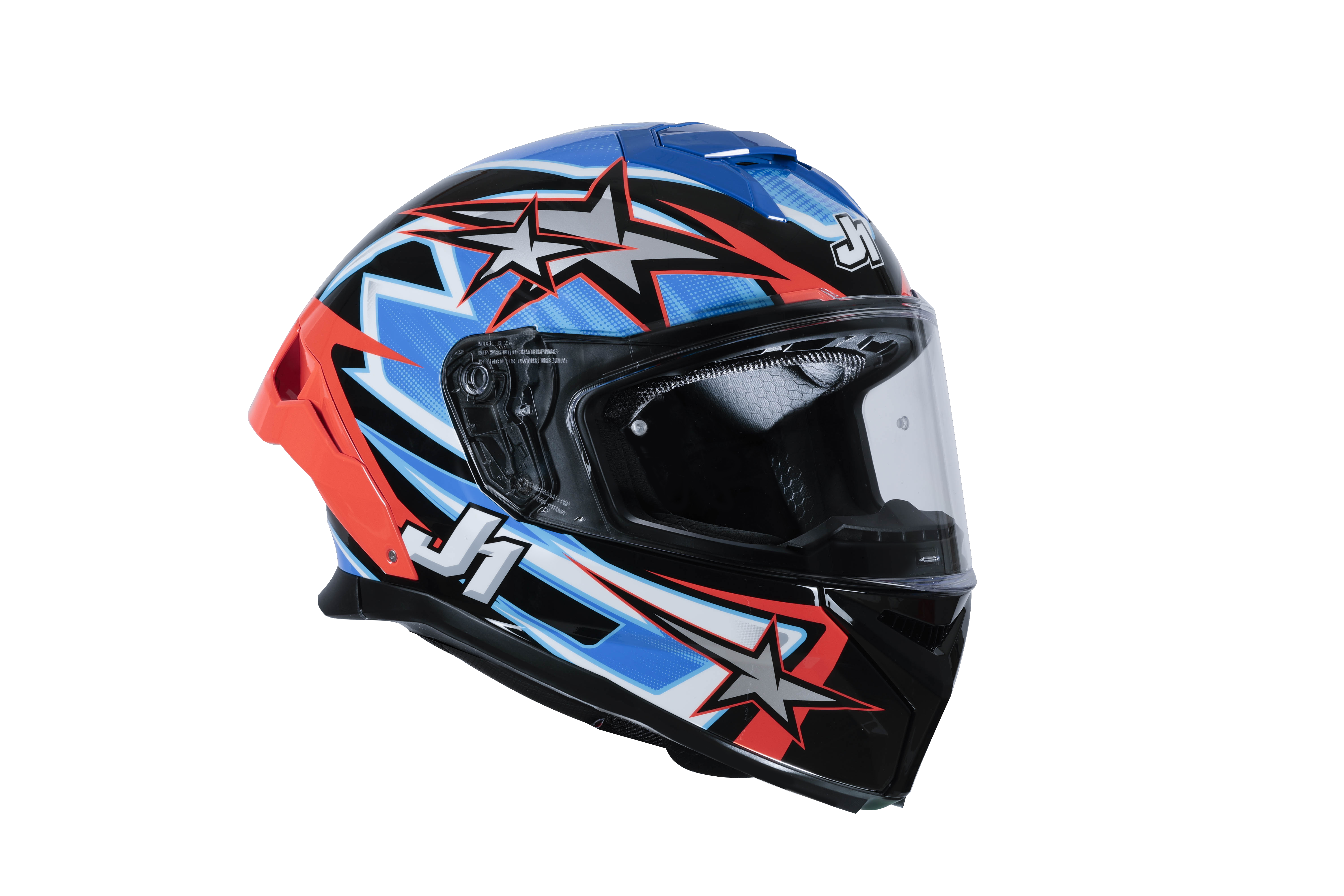 Just1 J-STR Helm Astro Rood / Blauw / Zwart Glans 6030390112007 